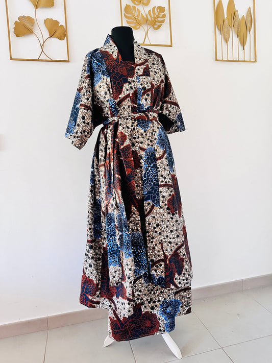 Kimono maxi en Wax - Kaysol Couture