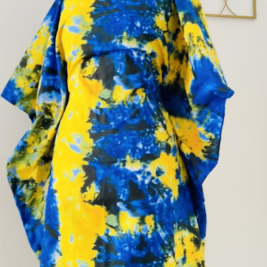 robe de plage - robe detente - robe tie and dye mi longue