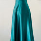 Jupe Longue Bleu Canard - Jupe longue en Satin Duchesse - Tenue de Soirée