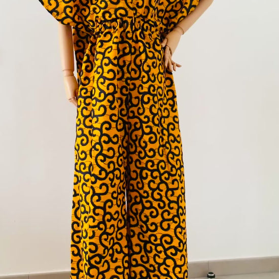 Combi Infinity Wax Jaune – Coupe large, convertible - Pantalon palazzo
