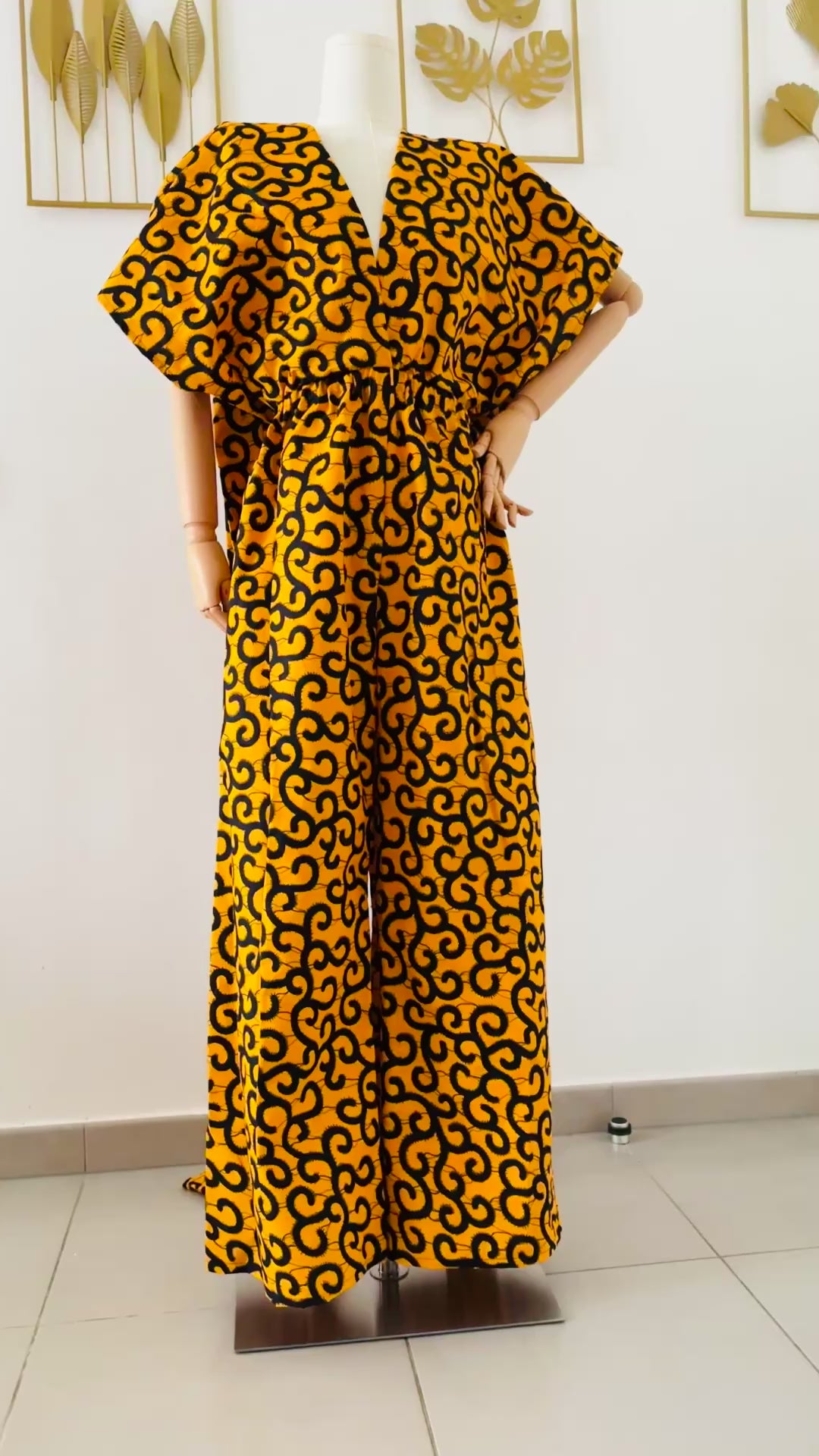 Combi Infinity Wax Jaune – Coupe large, convertible - Pantalon palazzo