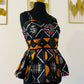 Bustier en wax - haut style corset en pagne