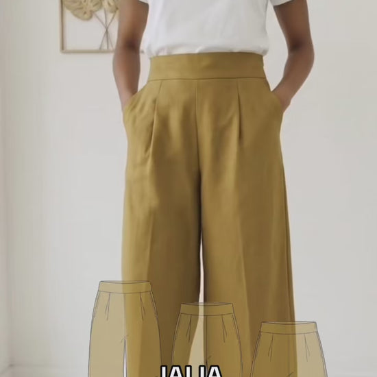 Patron Pantalon femme PDF – Modele JALIA Femme | Tailles 34 à 52 / Tuto Vidéo / A4/A0