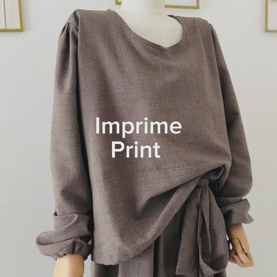 Patron Couture blouse Femme Facile à coudre- blouse femme beige a coudre- patron kimono a coudre - patrons couture a coudre
