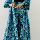 Kimono Maxi - Tie & Dye Turquoise - tenue plage - kimono maxi pour  femme - avec pantalon en ample  set tenue femme