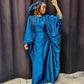 Robe Boubou Bleue Ample - Kaysol Couture