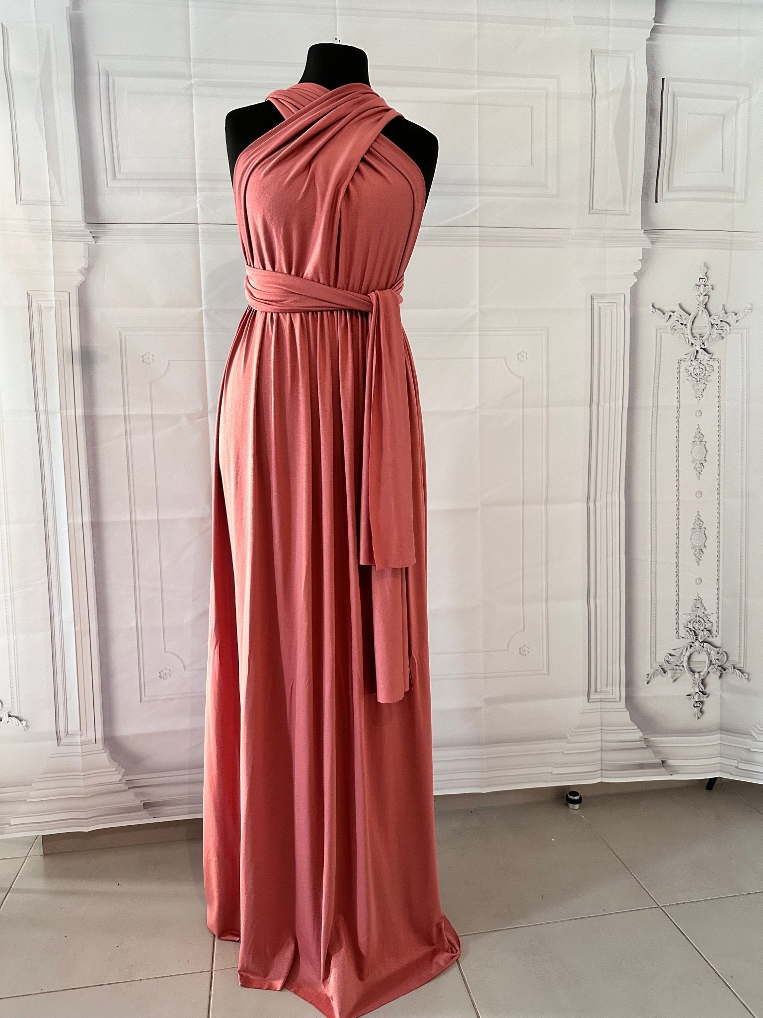 Robe Demoiselle d’honneur rose foncé - Convertible - Kaysol Couture