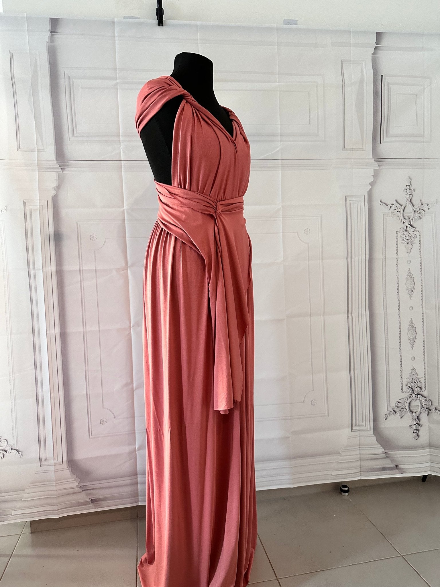 Robe Demoiselle d’honneur rose foncé - Convertible - Kaysol Couture