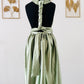 Robe demoiselle d’honneur vert sauge - Robe infinity en Satin vert - Kaysol Couture