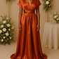 Robe demoiselle dhonneur terracotta - en Satin 