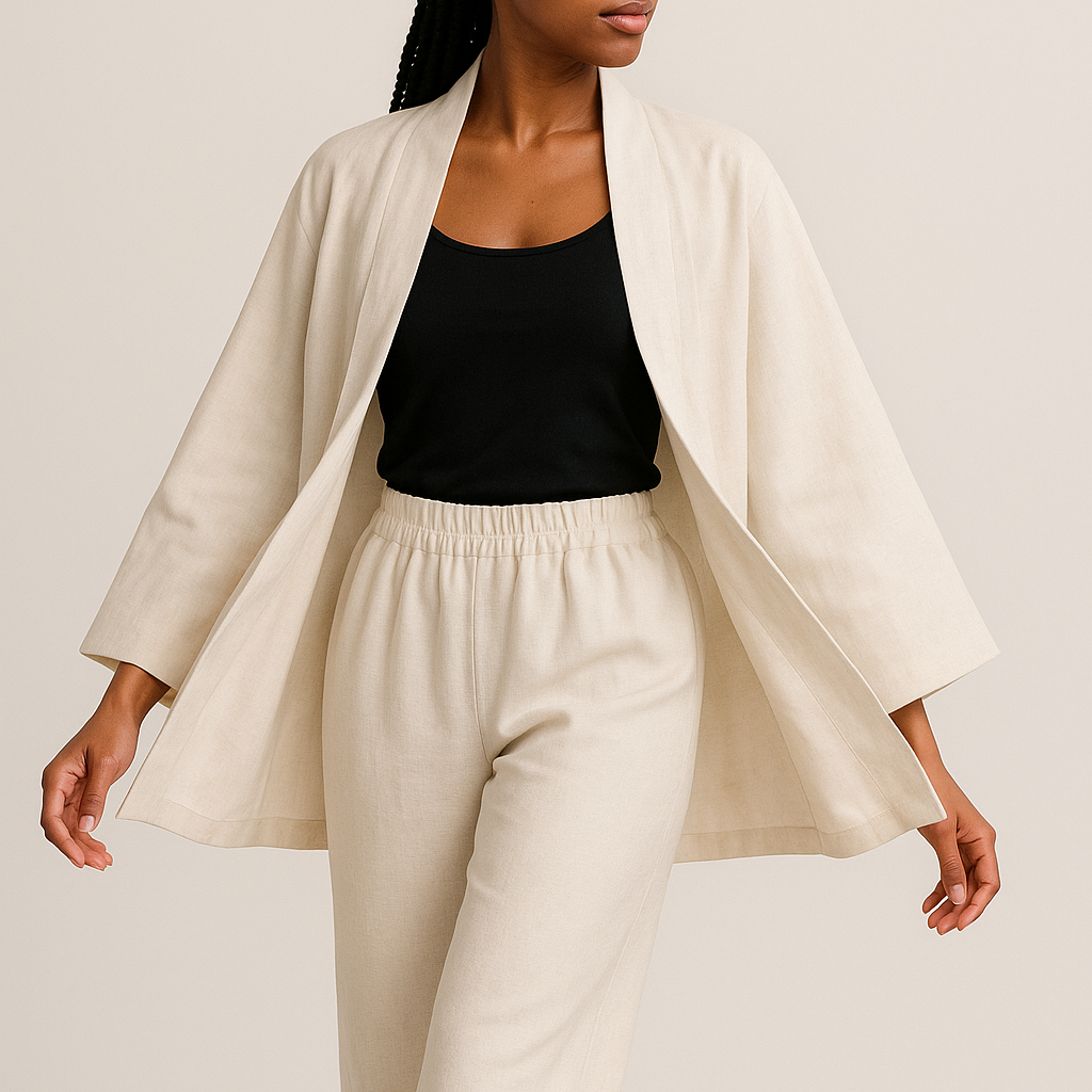 patron couture, couture facile, kimono à coudre, pantalon palazzo, patron PDF, ensemble à coudre, patron vêtement femme, patron grande taille, couture débutant, patron kimono, patron pantalon large, Kaysol Couture, patron été, DIY couture, patron femme moderne

