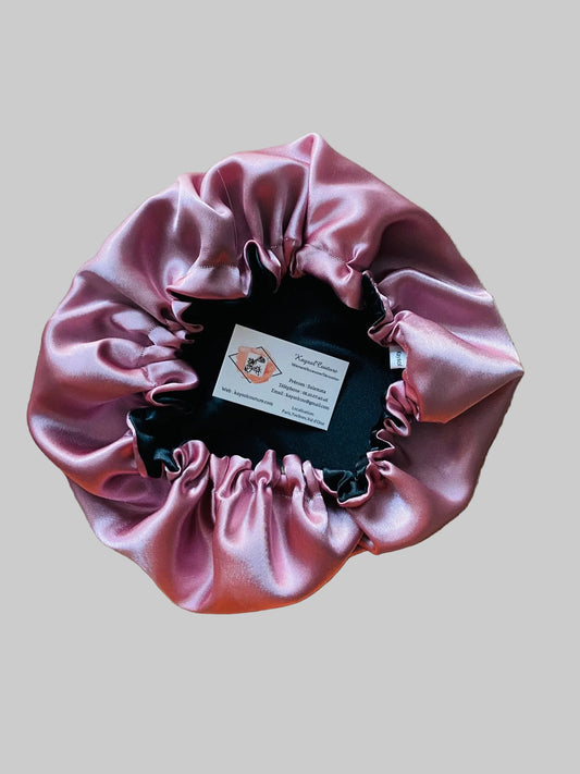 Bonnet en satin recto verso - Kaysol Couture