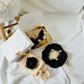 Box cadeau avec Taie d’oreiller en satin - Bonnet en satin - Chouchou assorti - Beige Champagne - Kaysol Couture