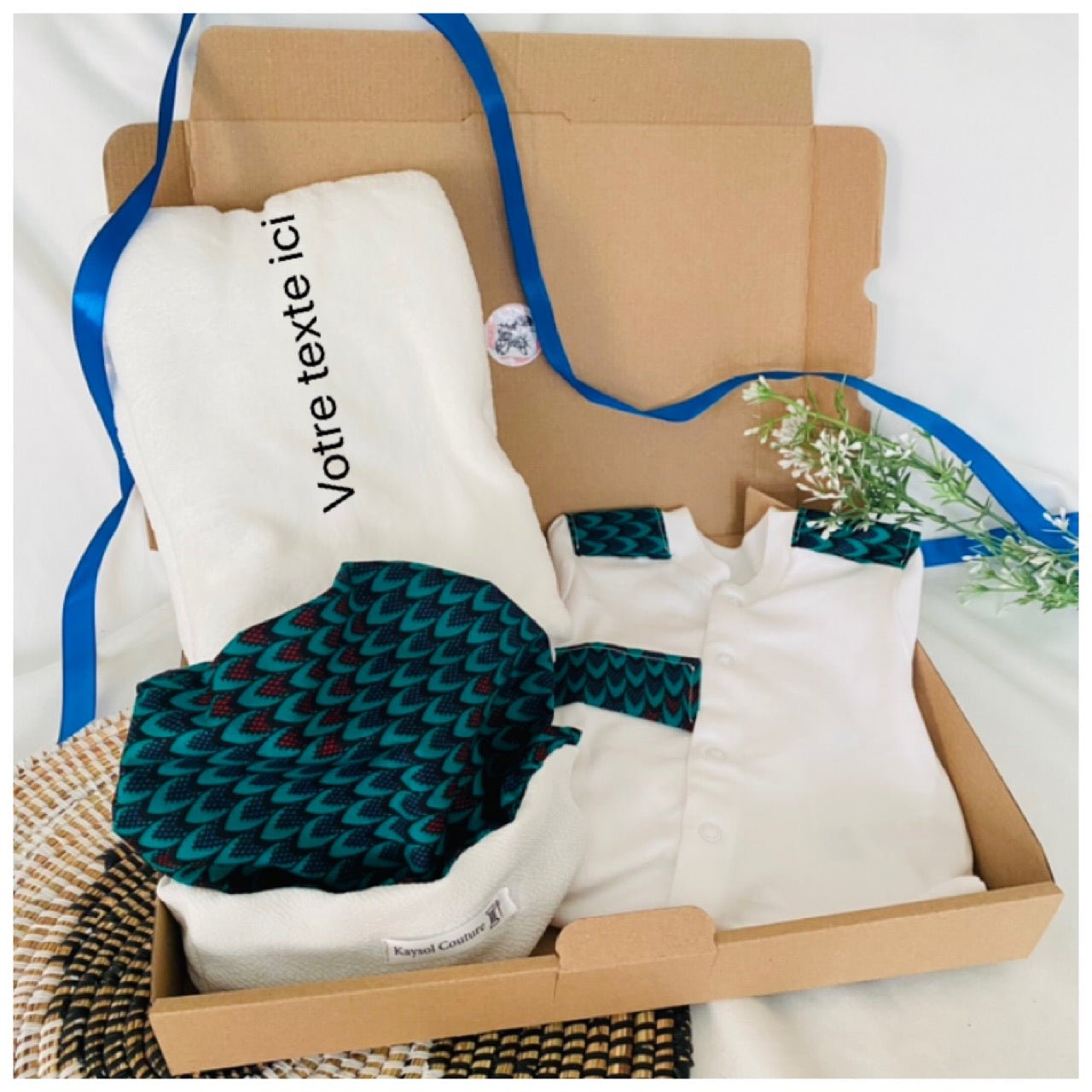 Box naissance personnalisée - spécialement en Wax - Kaysol Couture