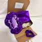 Box taie d’oreiller en Satin Lila - Bonnet en satin -chouchou en Satin - Box Lila - Violet - Kaysol Couture