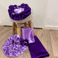 Box taie d’oreiller en Satin Lila - Bonnet en satin -chouchou en Satin - Box Lila - Violet - Kaysol Couture