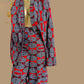 Costume en Wax femme - Blazer kimono en Wax et Pantalon taille haute en Wax - Kaysol Couture