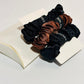 Idée cadeau Mignon et Pratique - Boite avec 3 Scrunchies en Satin soie Luxe - Kaysol Couture
