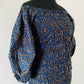 Robe mi mollet en wax - robe demoiselle africaine - robe de mariage en pagne bleu