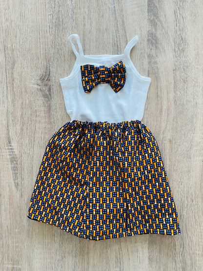 Tenue en Wax bébé fille - Jupe en Wax et Body