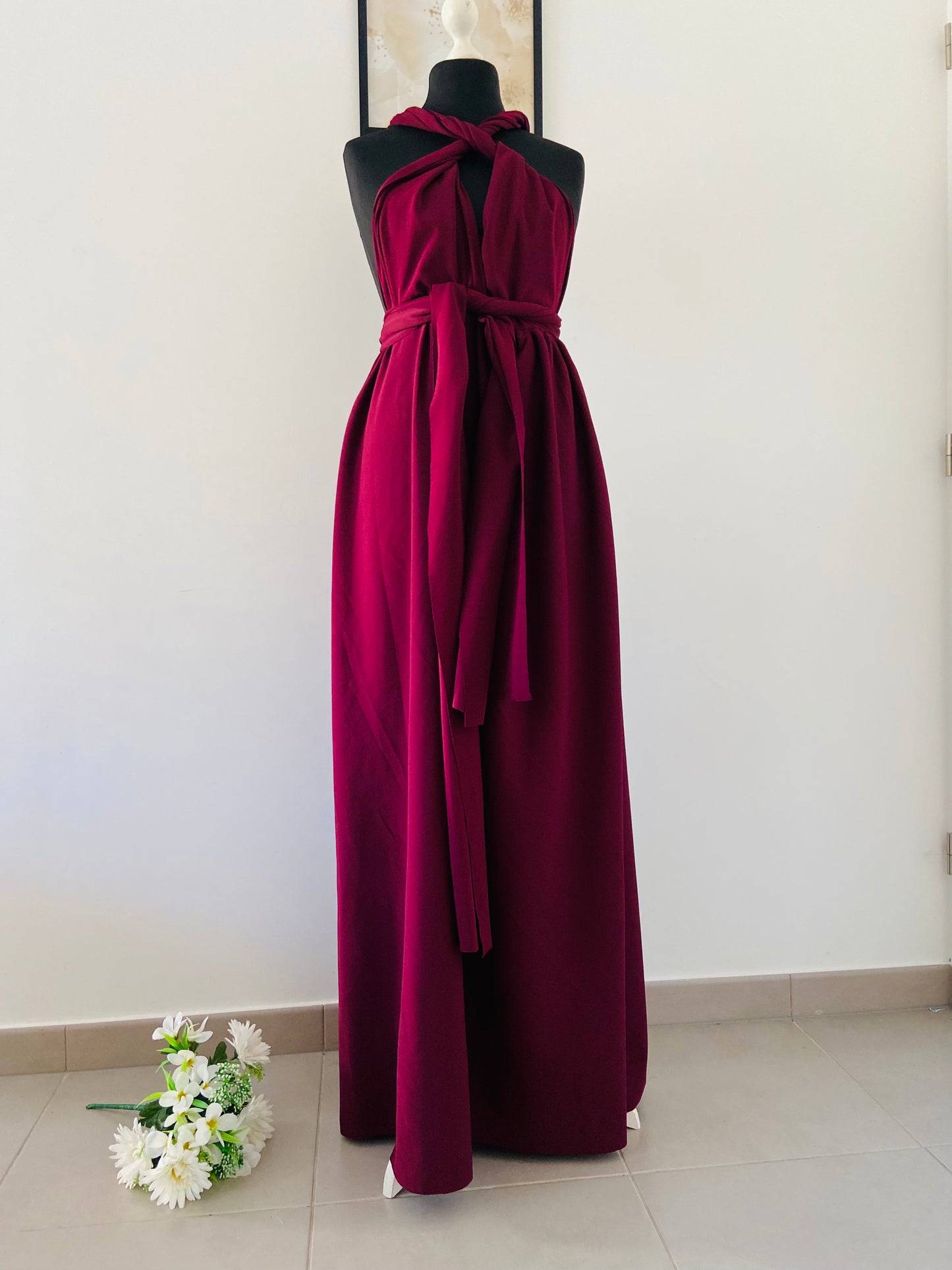 Robe infinity Bordeaux - Robe demoiselle d’honneur Bordeaux