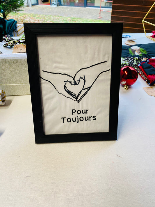 Tableau personnalisé pour bureau / idée cadeau famille / avec cadre