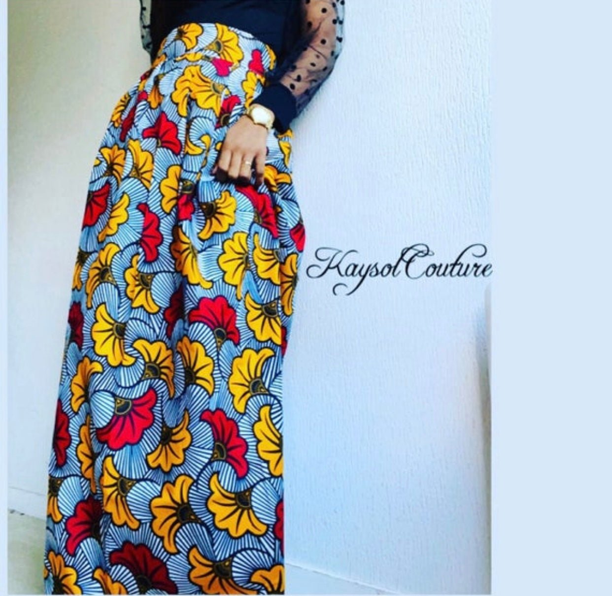 Jupe longue wax - Kaysol Couture