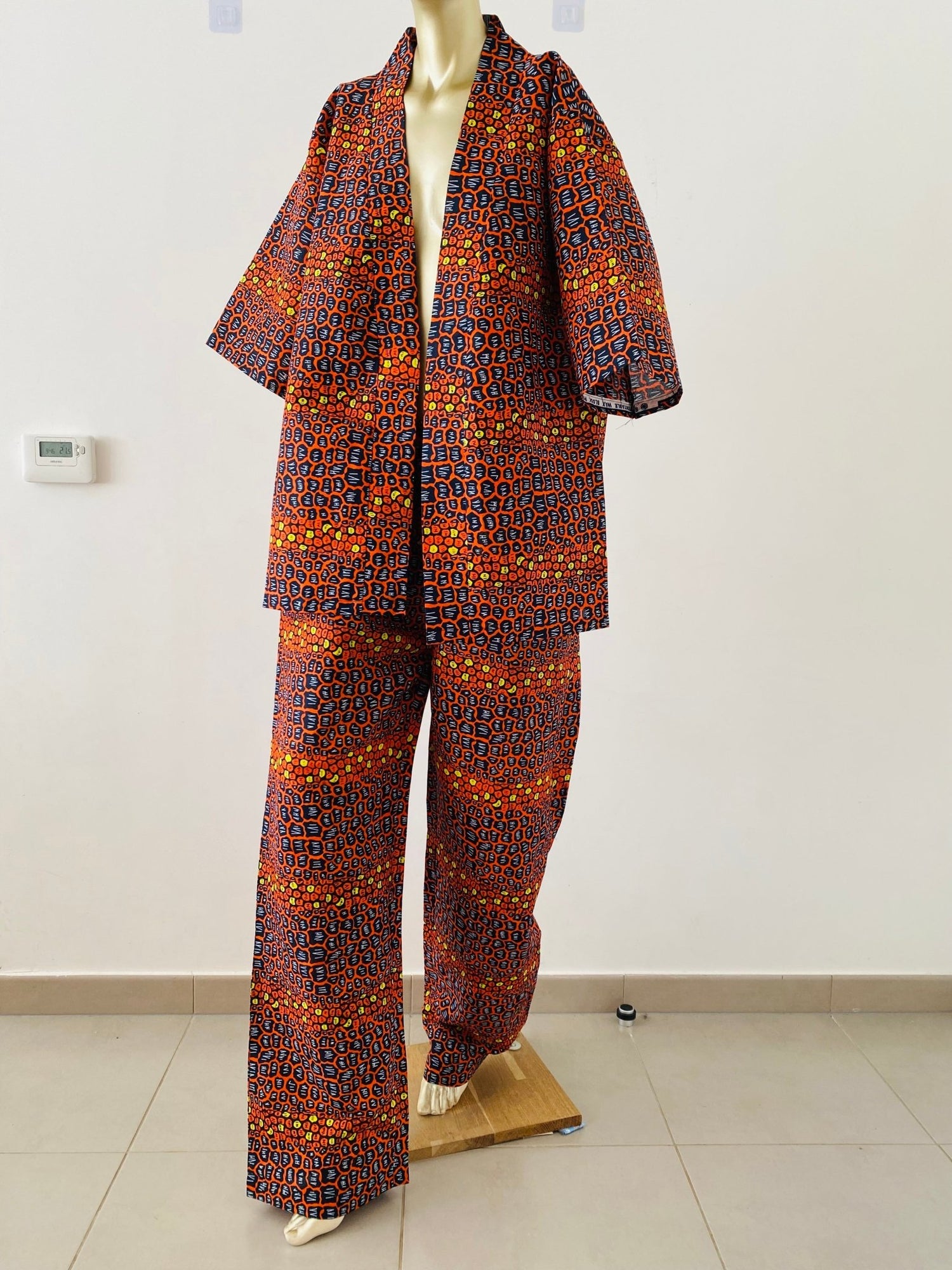 Kimono et pantalon wax - Ensemble en Wax pour femme - Kaysol Couture