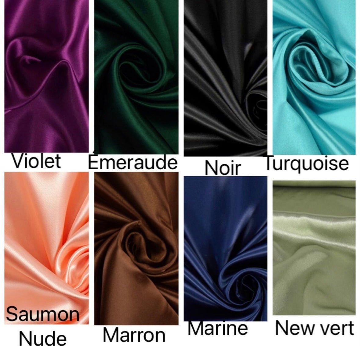 Paire de Taies d’oreillers en Satin Luxueux - Grand Choix de couleur - Kaysol Couture