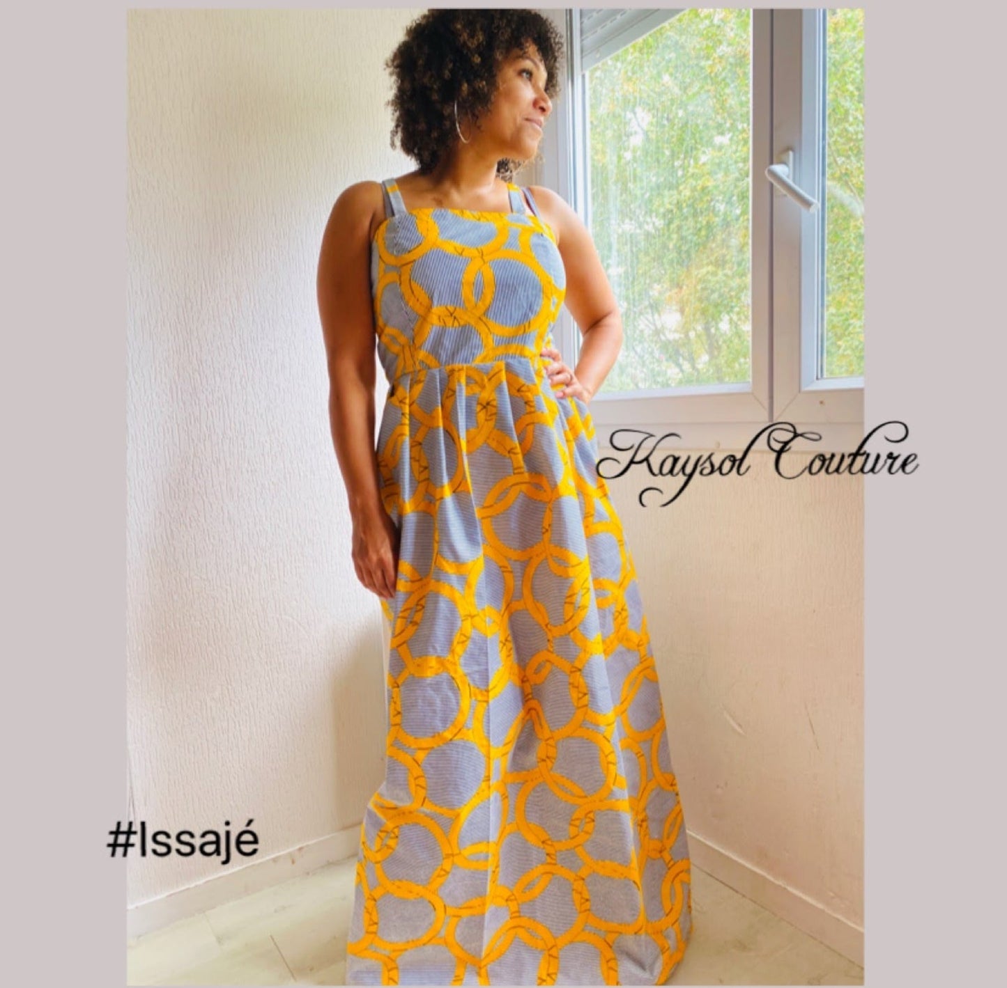 Robe bustier wax jaune - Kaysol Couture