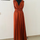 Robe convertible en Satin - Robe de soirée avec poches - Robe Infinity - Choix de couleur - Robe Fendu en satin - Kaysol Couture