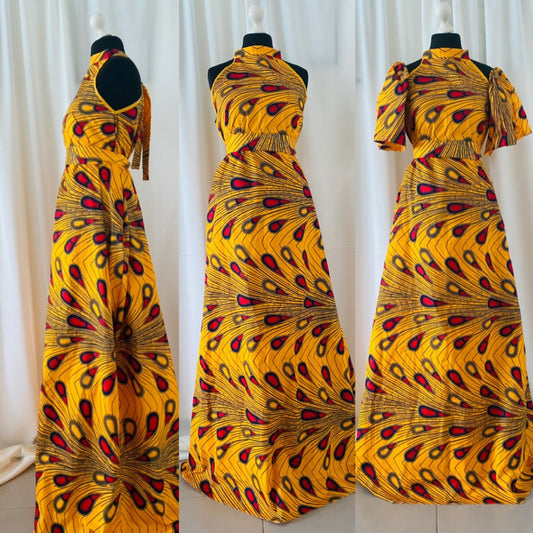 Robe de cérémonie en Wax - Kaysol Couture