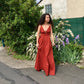 Robe demoiselle d’honneur Terracota - Farah - Rouille - Kaysol Couture