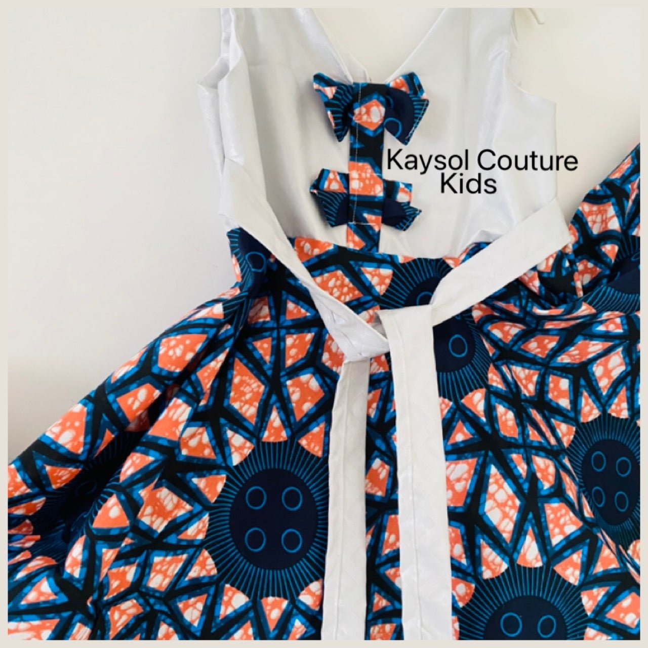 Robe en getzner et wax fille - Messaouda - Kaysol Couture