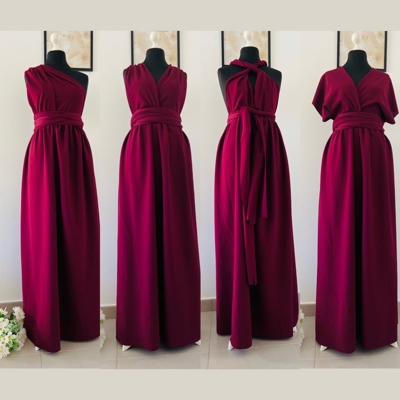 Robe infinity Bordeaux - Robe demoiselle d’honneur Bordeaux – Kaysol ...