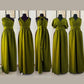 Robe invitée mariage vert kaki - Kaysol Couture