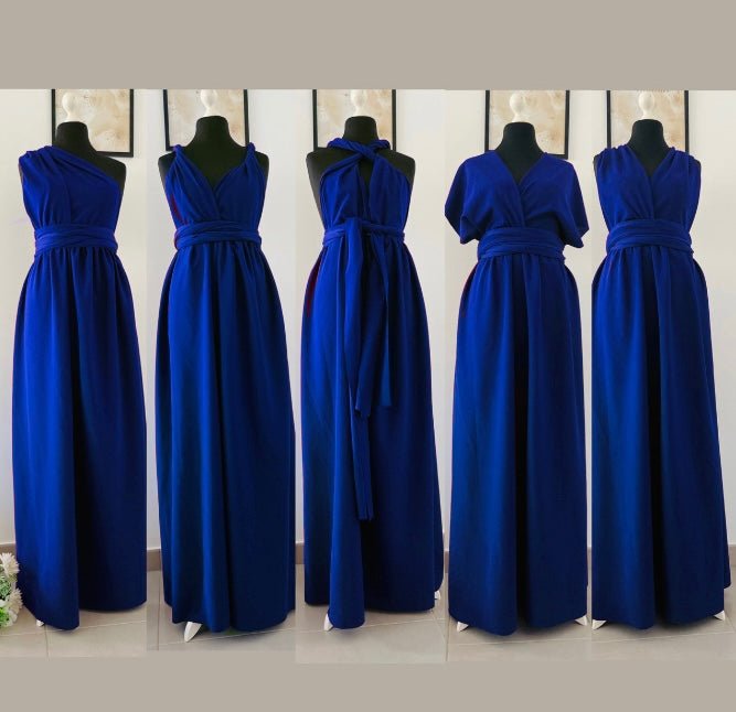 Robe témoin mariage bleu roi - Kaysol Couture