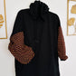 Sweat long Wax noir - Pull long en wax original / sweat tissu africain - Kaysol Couture
