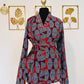 Veste kimono en Wax / Veste africaine / Tissu Wax rouge - Kaysol Couture